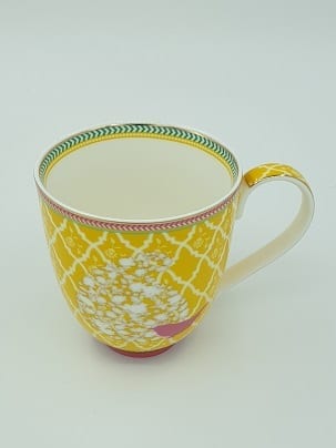 YELLOW COFFEE MUG, Unique Mug, Porcelain Handmade, Tea Mug, 6 Pcs - Image 4